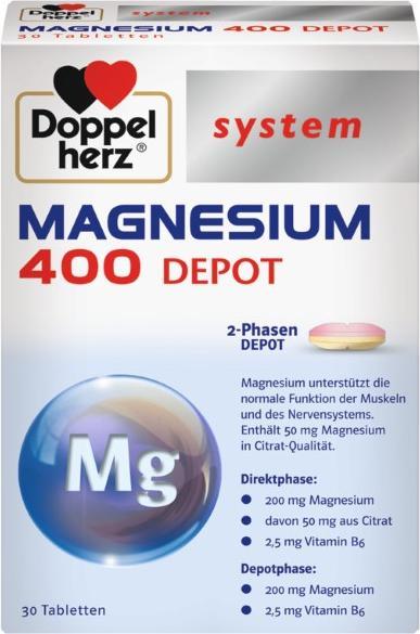 Produktbild Doppelherz system Magnesium 400 Depot Tabletten, 30 St. Tabletten (30 Stück, Tabletten)