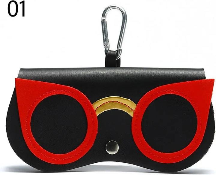 Immagine prodotto Only-Bags.Store Cartoon Portable Sun Eye Glasses Box PU Leder Brillenetui Sonnenbrille