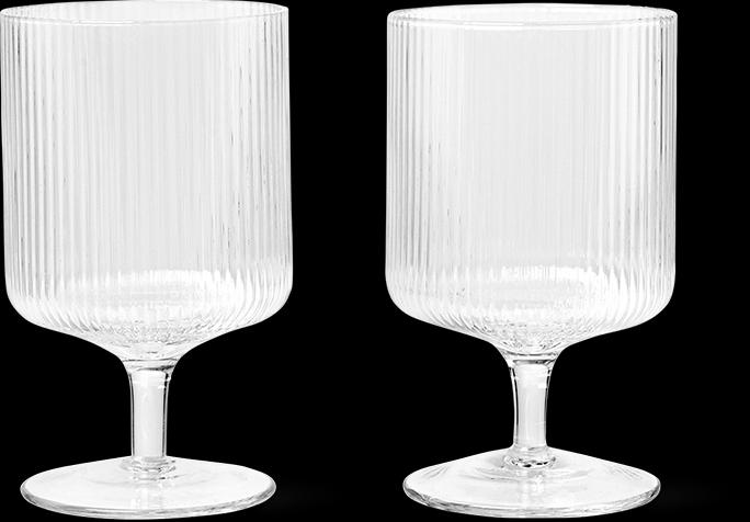 Immagine prodotto Ferm Living Ondulazione (27 cl, 2 Occhiali, Bicchieri da vino bianco, Bicchieri da vino rosso)