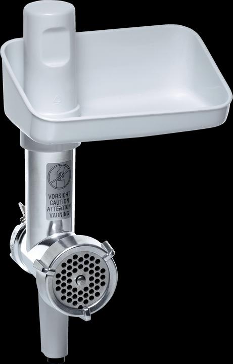 Produktbild Bosch Hausgeräte Fleischwolf-Aufsatz, Stopfer, Edelstahl Loch-Scheibe 4,5 mm, MUZ5FW1