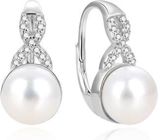 Actual product image Beneto Charming silver earrings with real pearls AGUC870PL (L)