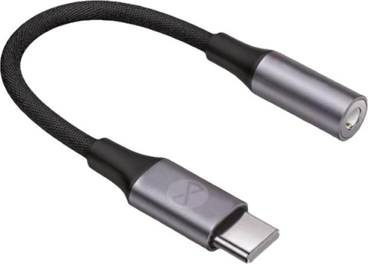 Actual product image Forever adapter audio AJC-01 jack 3,5 mm - USB-C black (3.5mm jack, USB Type C)