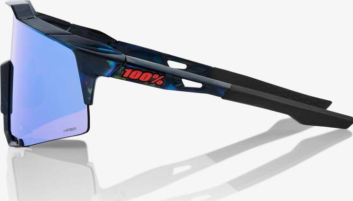 Actual product image 100% Glasses Speedccraft -Black Holographic -Hiper Blue Multilayer Mirro (Black, Ice blue)