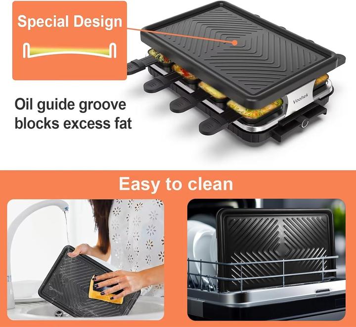 Actual product image Voohek Raclettegrill für 8 Personen