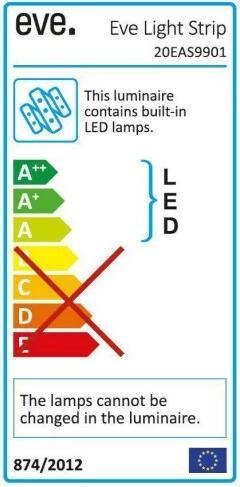 Label énergétique Eve Light Strip Extension (Multicolore, 200 cm, Intérieur)