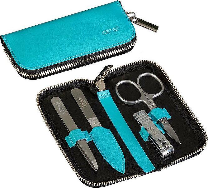 Actual product image Canal instrumente Zipped split leather case (turquoise) 5381