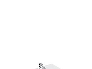 Villeroy & Boch Lavabo ViCare accessibile con sedia a rotelle 60 x 49 cm bianco 71196301 (490 mm, 600 mm)