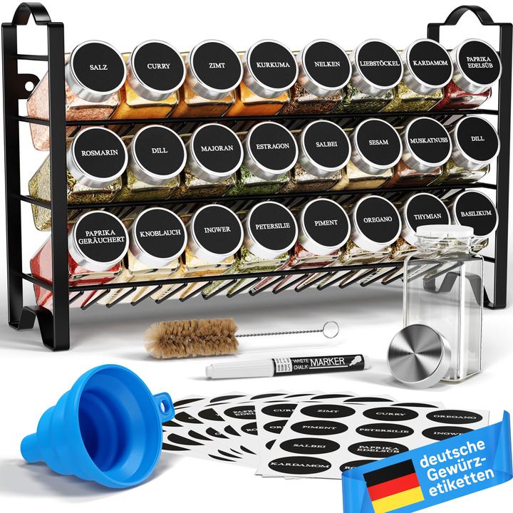 Actual product image Deco haus Spice rack with spice jars