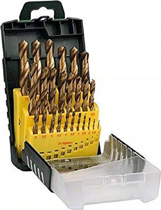 Produktbild Bosch Professional Zubehör HSS-TiN-Metallbohrer-Set (11 mm, 11.5 mm, 12 mm, 12.5 mm, 13 mm, 8 mm, 8.5 mm, 9.5 mm, 9 mm, 10 mm, 10.5 mm, 5 mm, 5.5 mm, 6 mm, 6.5 mm, 7 mm, 7.5 mm, 2 mm, 2.5 mm, 3 mm, 3.5 mm, 4 mm, 4.5 mm, 1 mm, 1.5 mm)