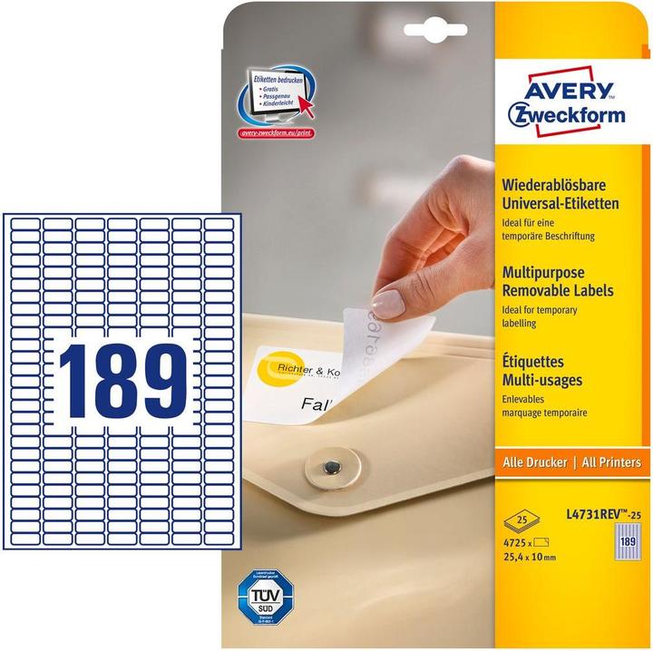 Image du produit Avery Étiquettes universelles