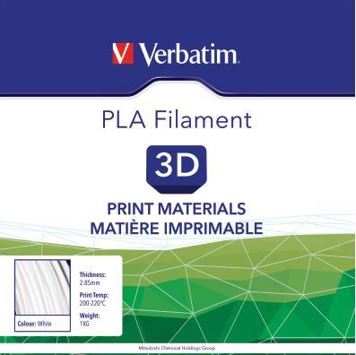 Produktbild Verbatim PLA Filament white 55277 3mm (PLA, 3 mm, 1000 g, Weiss)