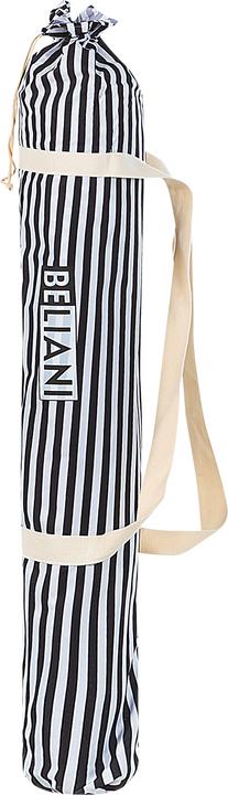 Actual product image Beliani Parasol ⌀ 150 cm black / white with valance MONDELLO (1.50 m)