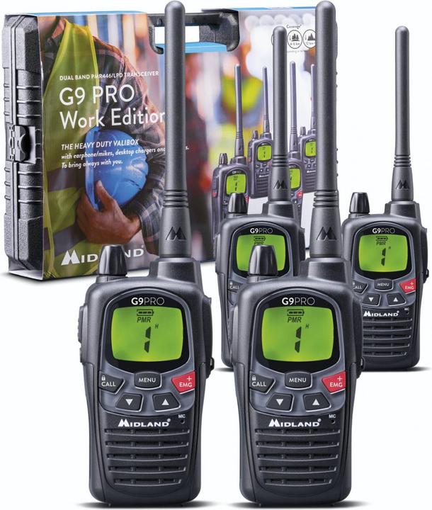 Image du produit Midland G9 Pro 4 packs, PMR446 (12 km)