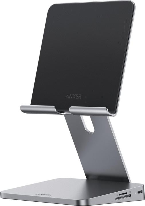 Actual product image Anker 551 USB-C hub (8-in-1, iPad/tablet stand) - grey (USB-C, 8 ports)
