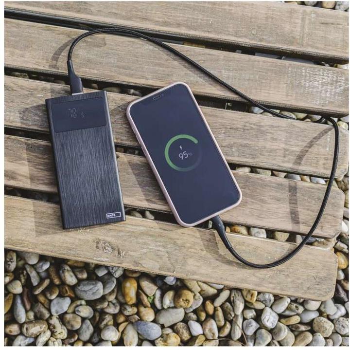 Image du produit Emos Banque d'alimentation BetaQ 10, 10 000 mAh, 22,5 W, noir (10000 mAh, 22.50 W, 37 Wh)