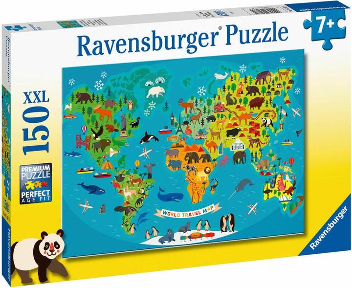 Produktbild Ravensburger Tiere Weltkarte (150 Teile)