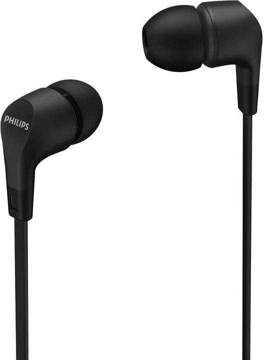 Philips wired in-ear headphones, TAE1105BK (No noise cancelling, Cable)