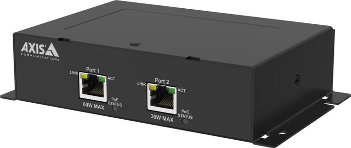 Axis TU8010 2-PORT POE EXTENDER (802.3bt (PoE++), 802.3af (PoE), 802.3at (PoE+), 30 W)