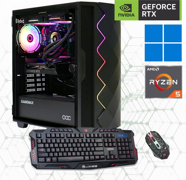 Produktbild Hyrican Gamemax Diamond BK 7166 - Ryzen 5 5500 - 16GB RAM - 1GB SSD - GeForce RTX 4060 (AMD Ryzen 5 5500, 16 GB, 1 GB, GeForce RTX 4060)