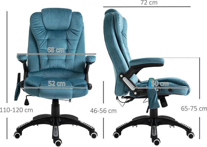 Immagine prodotto Vinsetto Sedia da ufficio con funzione massaggio e calore