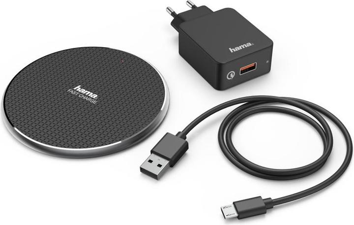 Actual product image Hama QI-FC10 Inductive Charging Mat + AC Power Adapter (10 W)