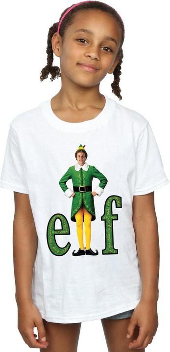 Actual product image Elf Girls Buddy Logo Cotton T-Shirt (140, 146)