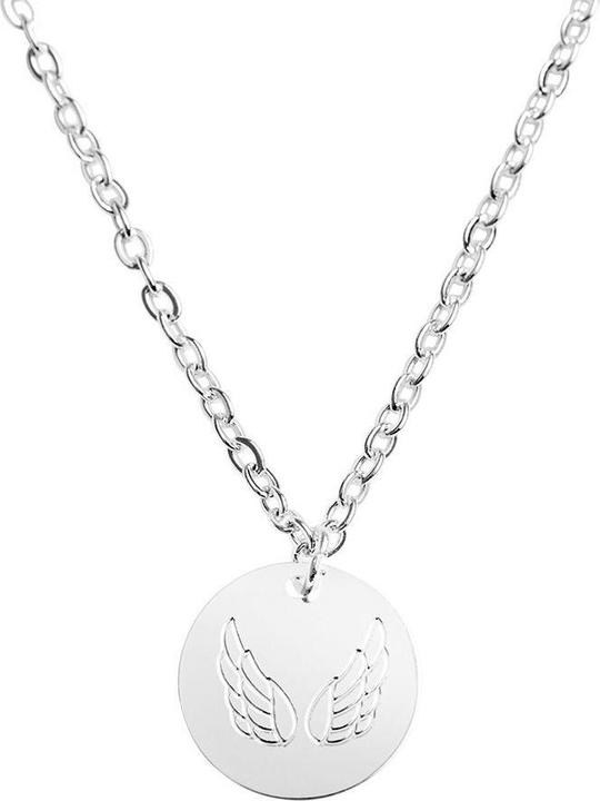 Image du produit Crystals Collier Bless you, double ange argenté