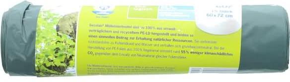 Productafbeelding Secolan Afvalzakken 60,0 l groen 30,0 µm, 15 st. (15 x, 60 l)