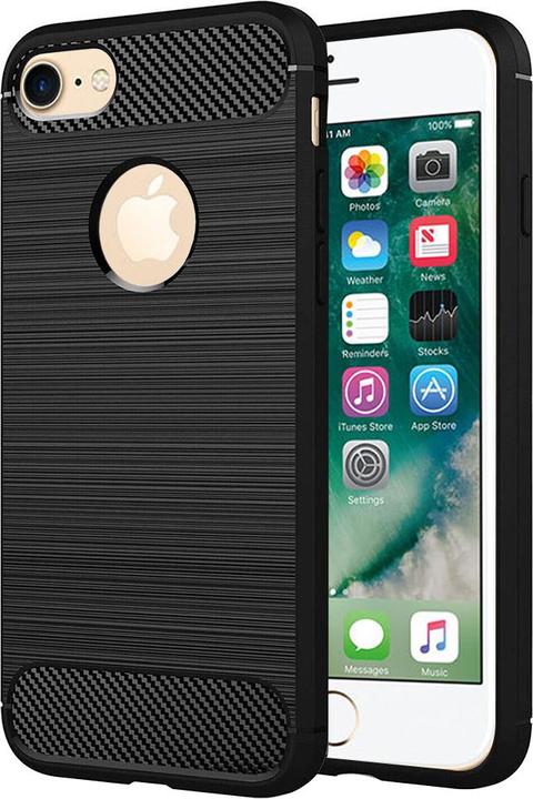 Produktbild Techsuit - Carbon Silicone - iPhone 7 / iPhone 8 - Black (Apple iPhone 7, Apple iPhone 8)
