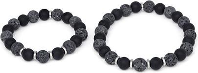 Beneto - Mineral bracelet for father and son MINK58/SET (onyx. lava stone)