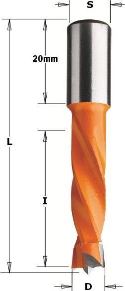 Image du produit CMT 308.130.12 Dübelbohrer HM 13mm, Schaft 10x20 links (13 millimètres)