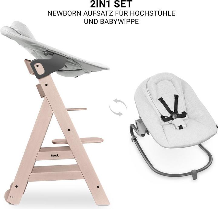 Actual product image Hauck Hochstühle Beta Plus White 5-tlg. Newborn Set - Hochstuhl (Highchair)