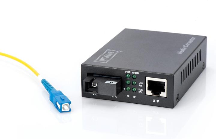 Produktbild Digitus Medienkonverter Singlemode BiDi WDM Gigabit Ethernet Tx1550nm / Rx1310nm SC Buchse Bis zu 20km