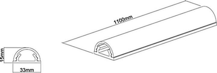 Actual product image Multibrackets Aluminium cable ducts (Duct, 110 cm)