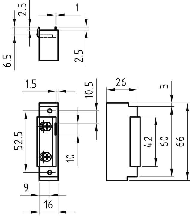 Actual product image Glutz Electric strike 91072 (Indoor)