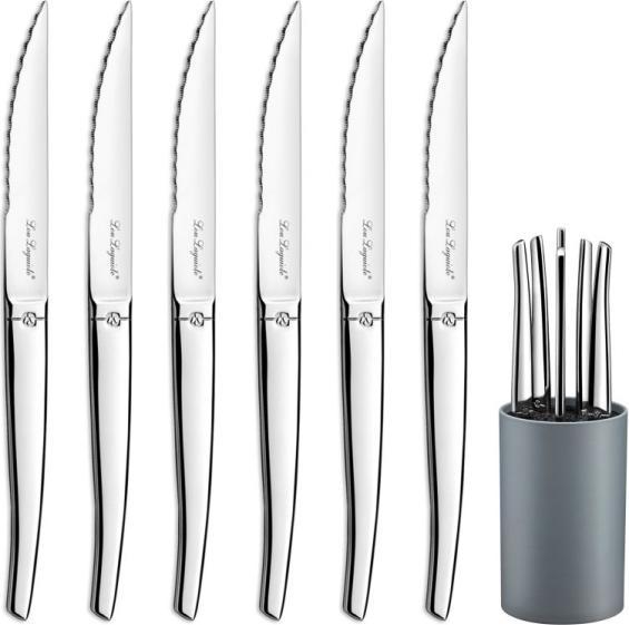 Produktbild Amefa JET - 6-pc steak knives in grey block - mirror (6 Stück, Messer)