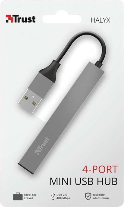 Image du produit Trust I/O-HUB MINI-USB 4PORT/23786 (USB-A, 4 Ports)