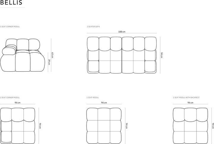 Produktbild Micadoni Bellis (4-Sitzer, 3-Sitzer, 2-Sitzer)