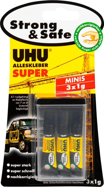 Image du produit UHU Adhésif universel Strong+Safe Mini (1 g, 1000 ml)