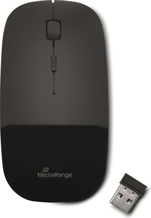 Produktbild MediaRange OPTISCHE MAUS KABELLOS MROS215 silent Klick schwarz (Kabellos)