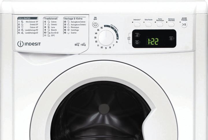 Produktbild Indesit BDE 861483X WK IT N Waschtrockner Freistehend Frontlader Weiss D (EU-Stecker)