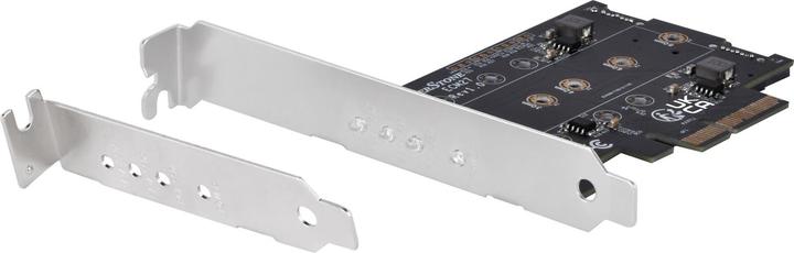 Produktbild Silverstone SST-ECM27 M.2/SATA Adapterkarte, PCIe 4.0, 1x M-Key, 2x SATA 6G - Low Profile