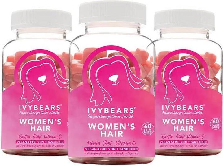 Produktbild IVYBears Women's Hair - 3 Monate (3 Stück, Gummies, 450 g)