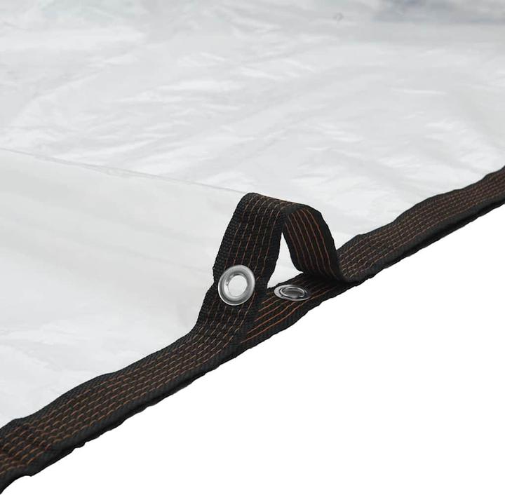 Actual product image VidaXL Transparent tarpaulin with eyelets 6x12 m polyethylene transparent tarpaulin (600 x 1200 cm)