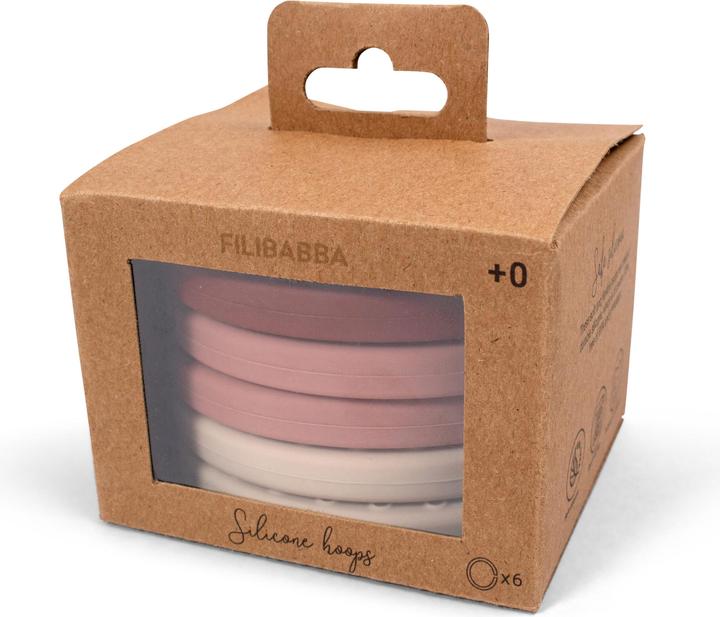 Produktbild Filibabba Silicone Hoops - Rose (FI-02188)