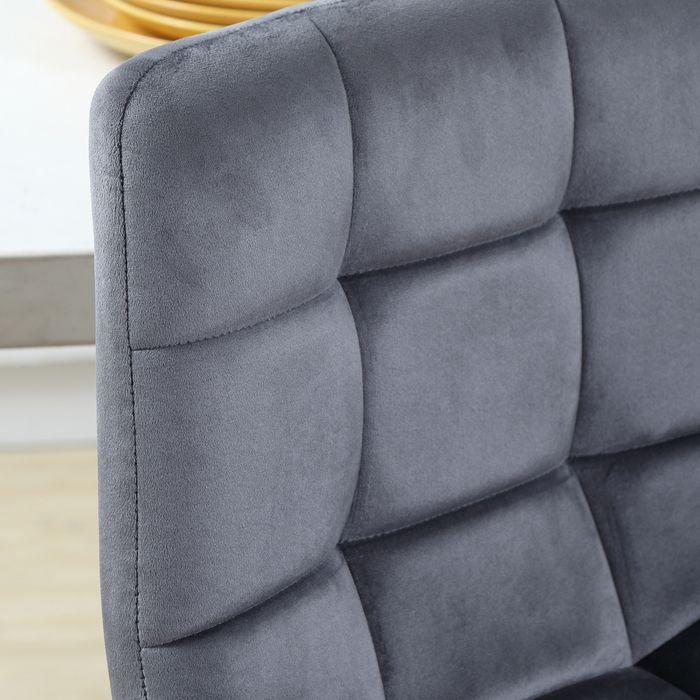 Produktbild Swisshandel24 2er-Set Barhocker mit Lehne Küchenstuhl Barstuhl Tresenhocker-Set mit Stahlbeinen Grau