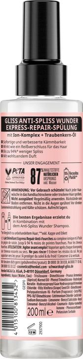 Produktbild Gliss Express-Repair-Spülung Anti-Spliss Wunder (200 ml)
