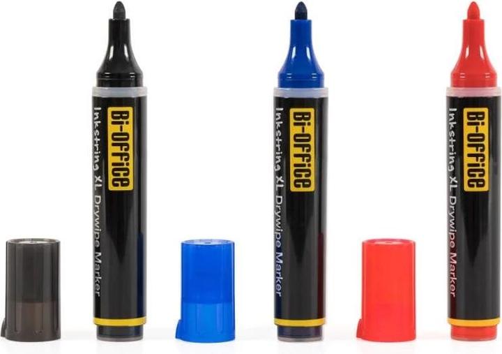 Immagine prodotto Bi-Office Marcatore per lavagna bianca Inkstring 3 pezzi (Blu, Nero, Rosso, 3 mm, 3 x)