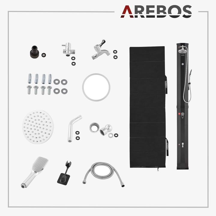 Actual product image Arebos Solar shower