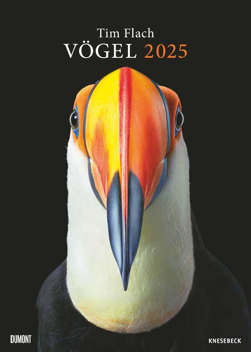 Tim Flach: Birds 2025 - Poster calendar by DUMONT- Bird portraits by Tim Flach - Poster format 50 (50 x 70 cm, Hardcover, German)